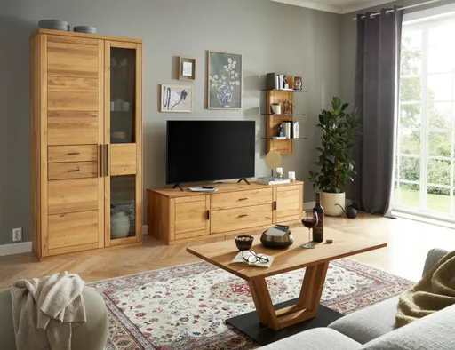Wohnwand Faro 6.0 -  Wildeiche massiv, geölt
