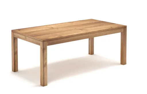 Esstisch - ausziehbar, LB ca. 180 x90 cm, Wildeiche massiv