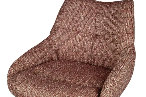 Barhocker MATTEA - drehbar, höhenverstellbar, Stoff, Bordeaux