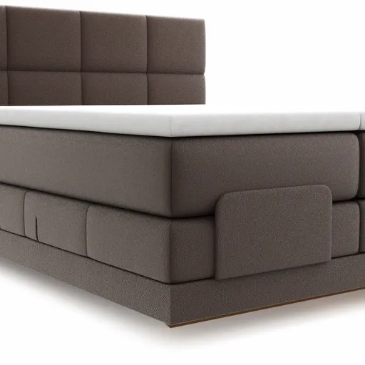 Boxspringbett Alpin Luxe - inkl. Kopf- und Fußteil verstellbar, Liegefläche ca. 160x200 cm, Stoff, Dunkelbraun