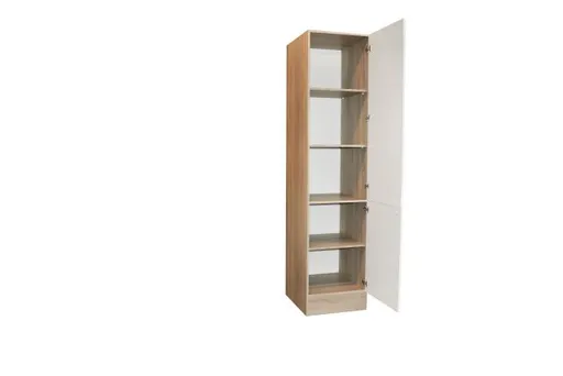 Vorratschrank- B ca. 50 cm, Eiche Dekor, Weiß, Matt