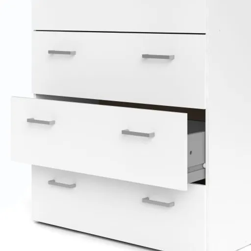 Kommode - B ca. 74 cm, Weiß