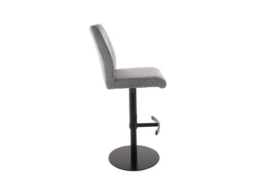 Barhocker MICHI - höhenverstellbar, Stoff, Grau