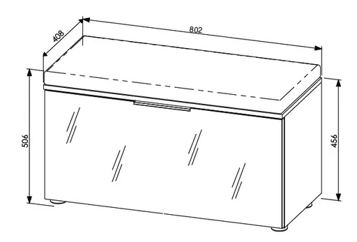 Bank - inkl. Sitzkissen, B ca. 80 cm, Weiß