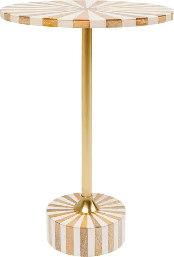 Beistelltisch- DH ca. 40x50 cm, Faserplatte, Cirque Gold/Weiß, Gold