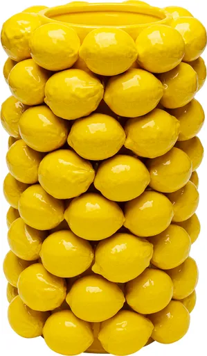 Vase- DH ca. 26x43 cm, Porzellan, Gelb