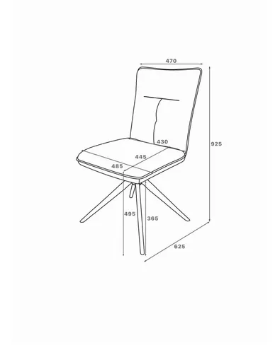 Stuhl MARCIA - drehbar, Stoff, Braun