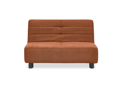 Faltsofa Easy - 2-Sitzer ohne Armlehne, ca. 140 cm inkl. Schlaffunktion, Stoff, Rot