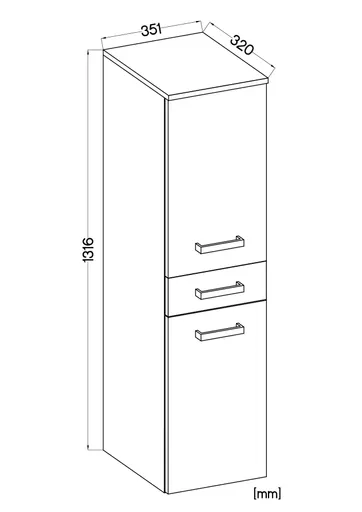 Badblock- B ca. 151 cm, Eiche Dekor