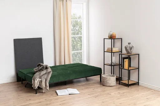 Schlafsofa - Stoff, Dunkelgrün