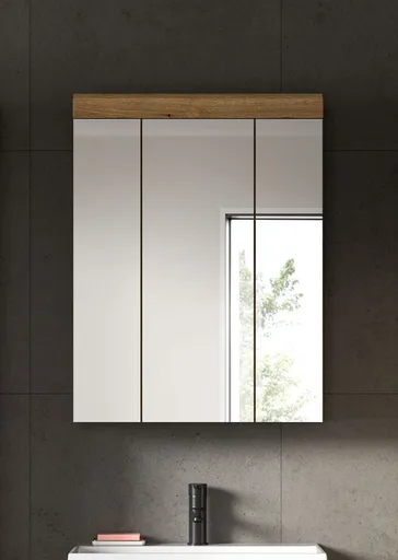 Spiegelschrank - B ca. 60 cm, Evoke Eiche Nachbildung