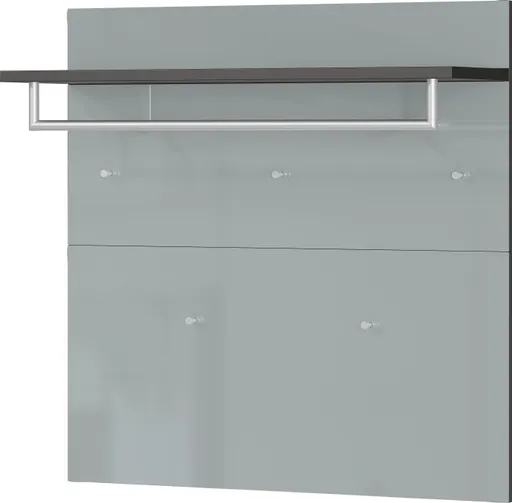 Garderobenpaneel GILLIAN - B/H/T ca. 97x96x30 cm, Graphit