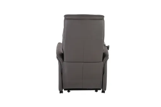 TV-Sessel MARIK - Relaxfunktion, Kopfteil verstellbar, Leder, Dunkelgrau