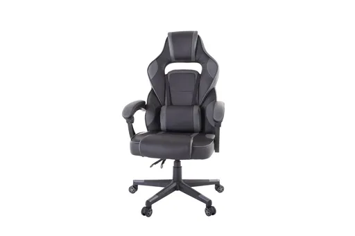 Büro-/Drehstuhl - Kunstleder, Schwarz/Grau