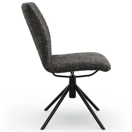Stuhl Sedana - drehbar, Stoff, Dunkelgrau