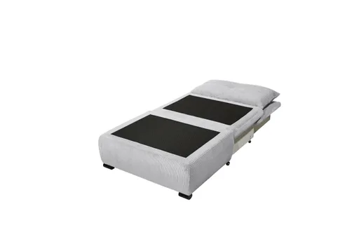 Schlafsofa - 1-Sitzer inkl. Schlaffunktion, Stoff, Hellgrau
