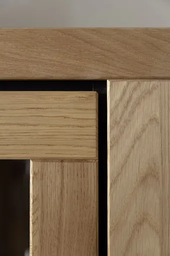 Highboard - B ca. 98 cm, Wildeiche massiv geölt