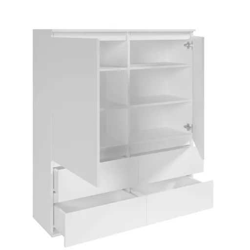 Highboard - B ca. 116 cm, Weiß