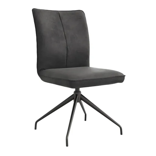 Stuhl Calyra - drehbar, Stoff, Anthrazit