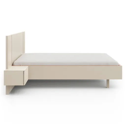 Bettanlage Matera - Lack, Creme, Absetzung, Pfirsich