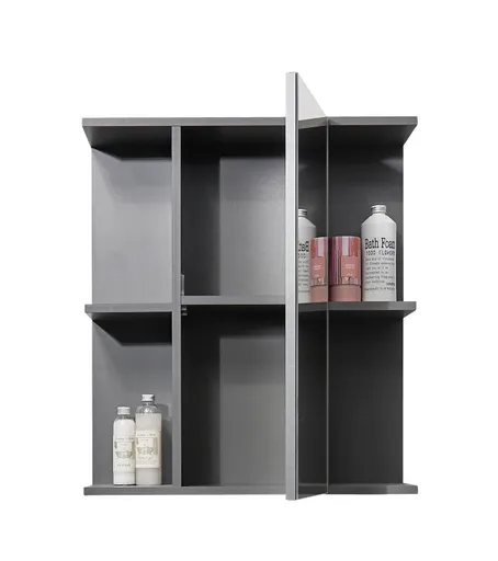 Spiegelschrank- B ca. 60 cm, Anthrazit, Spiegel