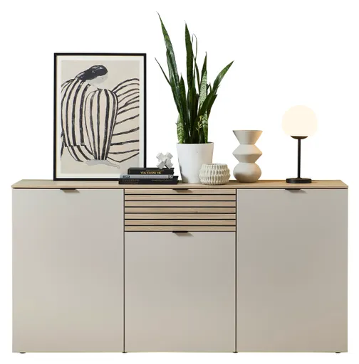Sideboard - B ca. 180 cm, Kaschmir, Riva Eiche Nachbildung