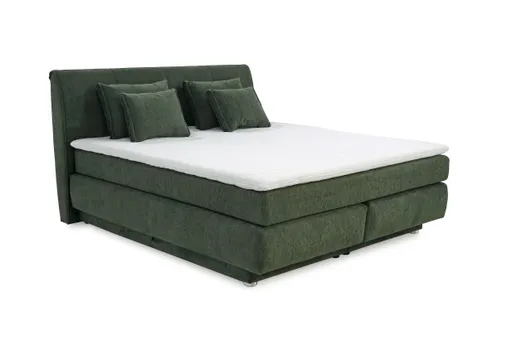 Boxspringbett JILLIAN MIX- Liegefläche ca. 180x200 cm, Stoff, Grün