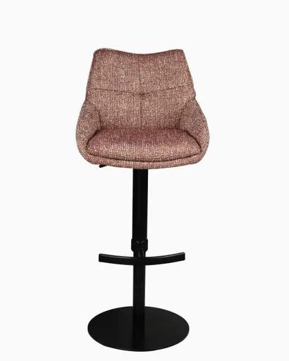 Barhocker MATTEA - drehbar, höhenverstellbar, Stoff, Bordeaux