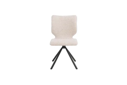 Stuhl Cupi - Stativ, Stoff, Ecru