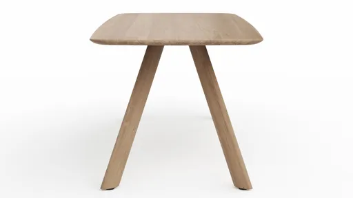 Esstisch Nayara - LB ca. 200x100 cm, Eiche massiv, satin gebeizt matt lackiert