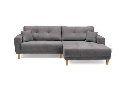 Ecksofa - 3-Sitzer, Ecke rechts inkl. elektrische Sitztiefenverstellung, Stoff, Anthrazit