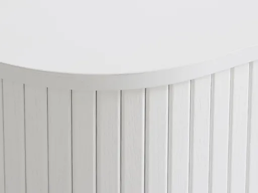 TV-Lowboard - B ca. 120 cm, Eiche Furnier, Weiß