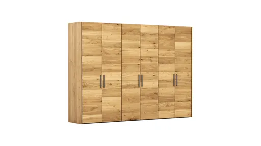 Drehtürenschrank Colorado - B. ca. 307 cm, Wildeichefurnier natur
