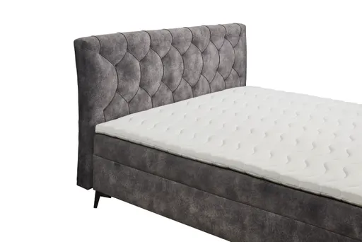 Boxbett - Liegefläche ca. 180x200 cm, Stoff, Anthrazit