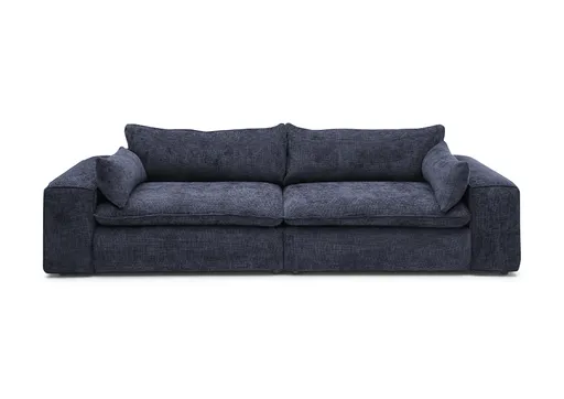 Sofa - 3-Sitzer, Stoff, Dunkelblau