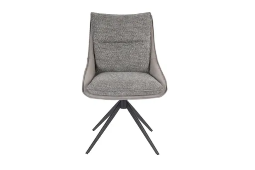 Stuhl MANDY - drehbar, Stoff, Graubeige