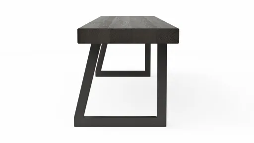 Holzbank Clifton - Breite ca. 200cm, Zerreiche massiv, smoked