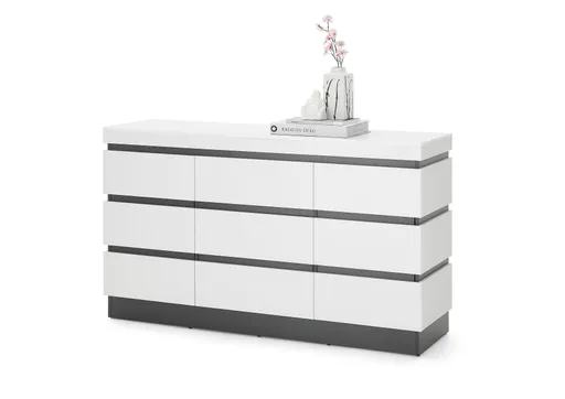 Sideboard - Alpinweiß, Anthrazit