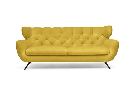 Sofa CHIRA - 3-Sitzer, Stoff, Gelb