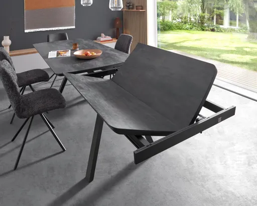 Esstisch Sedana - ausziehbar, LB ca. 200x100cm, Keramik, Schiefergrau