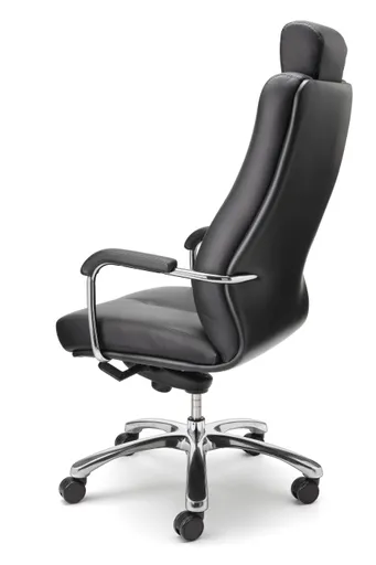Chefdrehsessel - mit Armlehne, Softleder, Schwarz