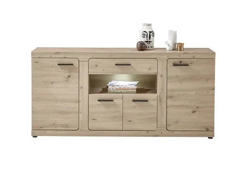 Sideboard - mit Beleuchtung, Eiche Dekor