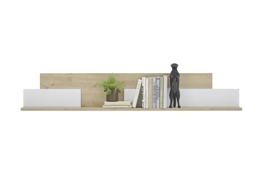 Wandboard - B ca. 150 cm, Weiß, Asteiche