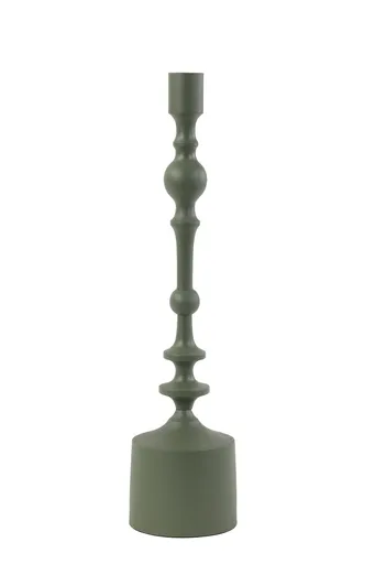 Kerzenleuchter - DH ca. 10x42 cm, Olivgrün