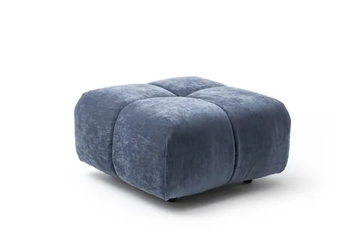 Hocker Hedda - Stoff, Dunkelblau