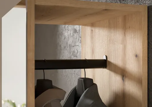 Kompaktgarderobe - Kaschmir, Evoke Eiche Nachbildung