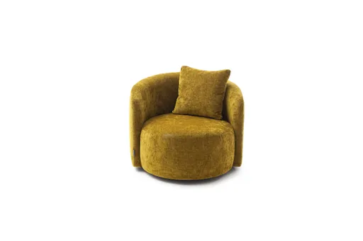 Drehsessel Valdis - Stoff, Mustard