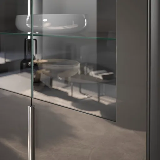 Vitrine- inkl. LED-Beleuchtung, Anthrazit