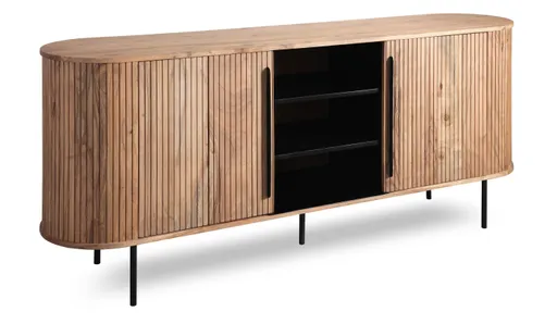 Sideboard - mit Beleuchtung, B ca. 175 cm, Akazie massiv