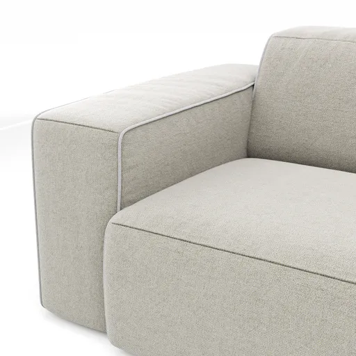 Sofa Elementos - 3-Sitzer, Stoff, Natur